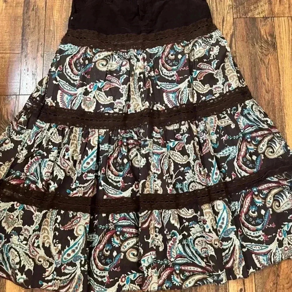 NWT D. Jeans Paisley Skirt - Picture 6 of 10